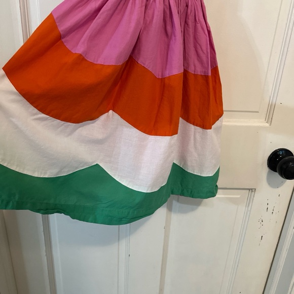 Mini Boden Girls Rainbow Striped Cross Back Straps Sundress Size 7-8Y - Picture 4 of 13